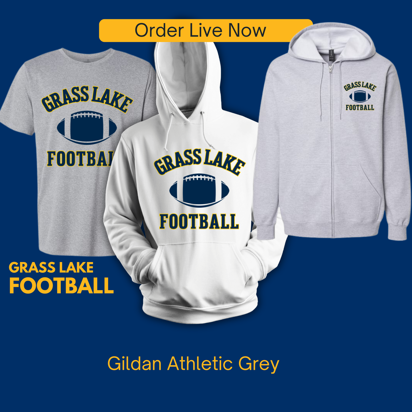 Comfy UNISEX & youth Comfy Grass Lake Football Graphic