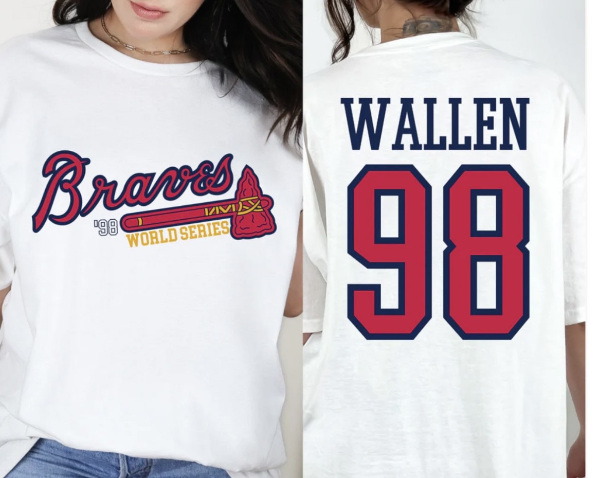 98 Braves Wallen Tshirt T Shirt, Long Sleeve Shirt, Sweatshirt, Hoodie