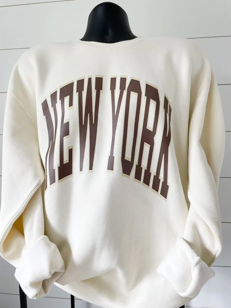 New York Crewneck - beige/brown