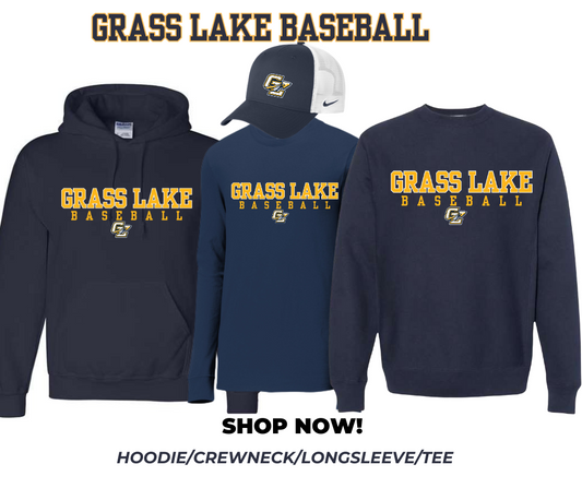 Comfy UNISEX & youth Comfy Grass Lake Baseball Crewneck (traditional brand)