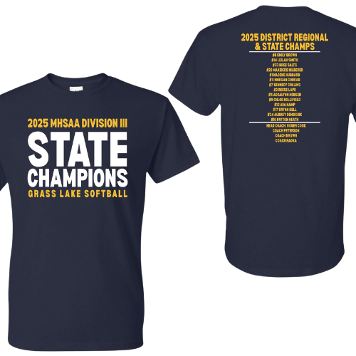 2025 STATE CHAMPS SOFTBALL SHIRTS