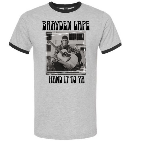 Grey Ringer tee- HAND IT TO YA PHOTO